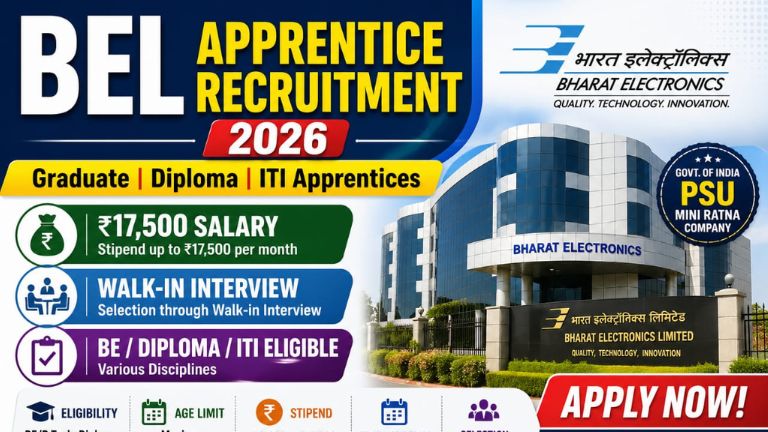 BEL Apprentice Recruitment 2026: