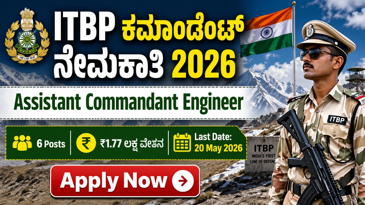 ITBP ಕಮಾಂಡೆಂಟ್ ನೇಮಕಾತಿ 2026