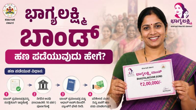 ಭಾಗ್ಯಲಕ್ಷ್ಮಿ ಬಾಂಡ್ ಹಣ ಪಡೆಯುವುದು ಹೇಗೆ? 2026 ರಲ್ಲಿ ₹1 ಲಕ್ಷ ಪಡೆಯಲು ದಾಖಲೆ, ಅರ್ಜಿ ಪ್ರಕ್ರಿಯೆ